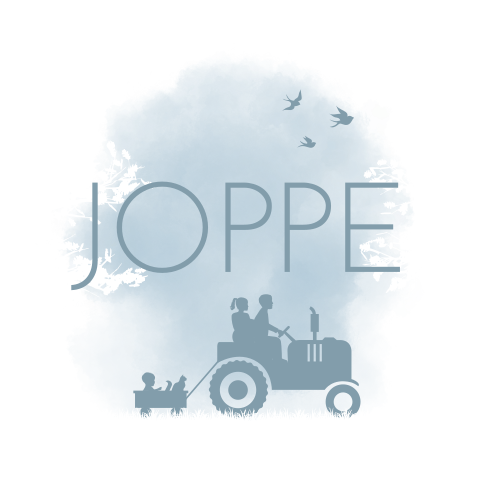 Raamsticker Rond Blauw Trekker Silhouet