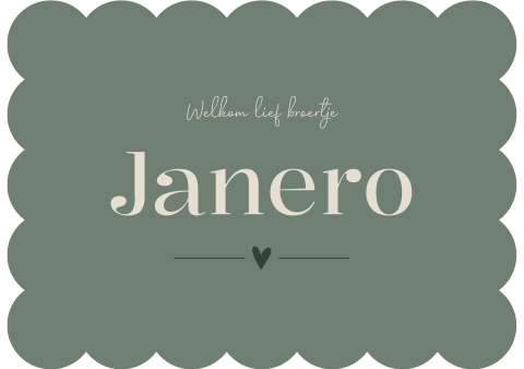 Geboortekaartje Jongen Cookie Hartje