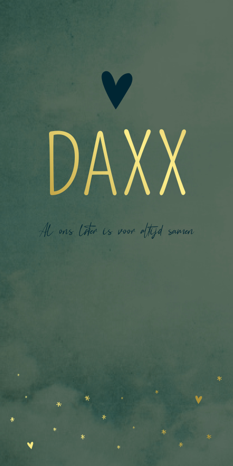 Geboortekaartje Jongen Daxx