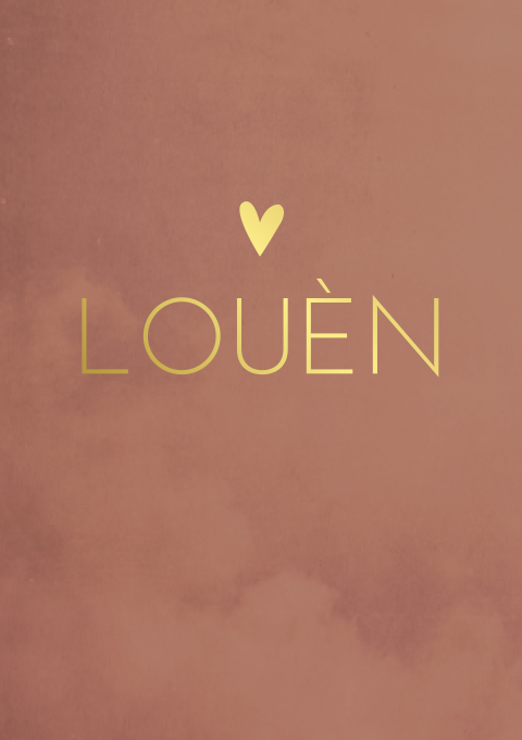 Geboortekaartje Gewolkt Roze Goud