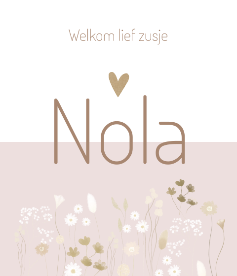 Label Mini Geboortekaartje Zus Broer