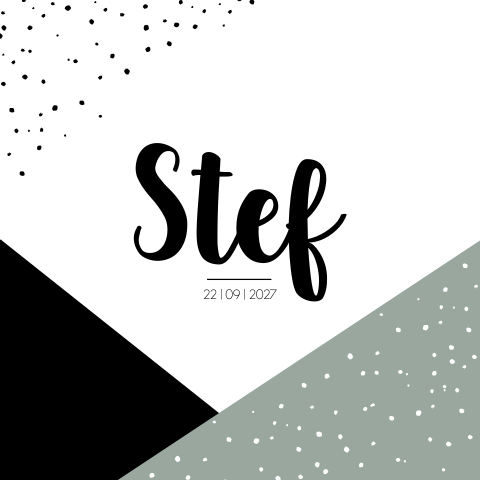 Geboortekaartje Geometrisch Stippen Strak EarlyDew