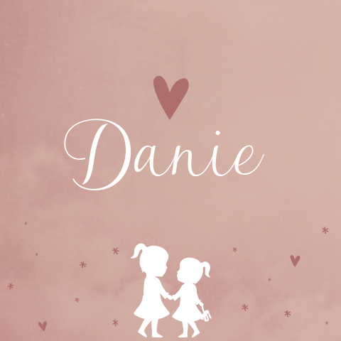 Geboortekaartje Meisje Roze Illustratie Zusje