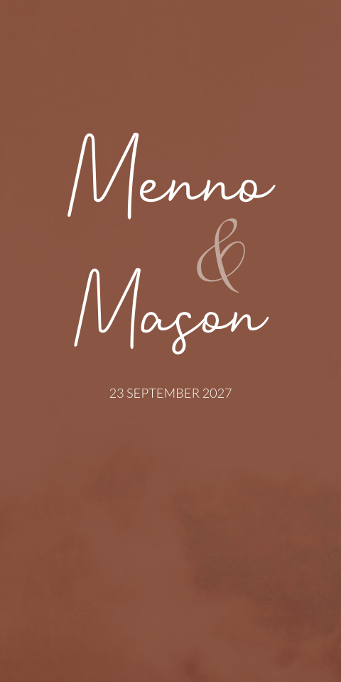 Geboortekaartje Tweeling Roest Bruin Gewolkt