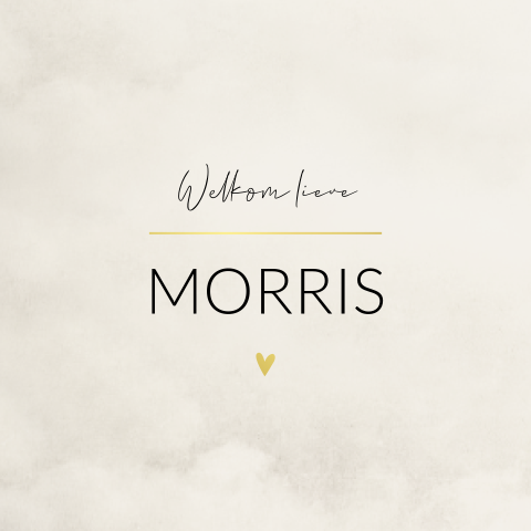 Geboortekaartje jongen Morris