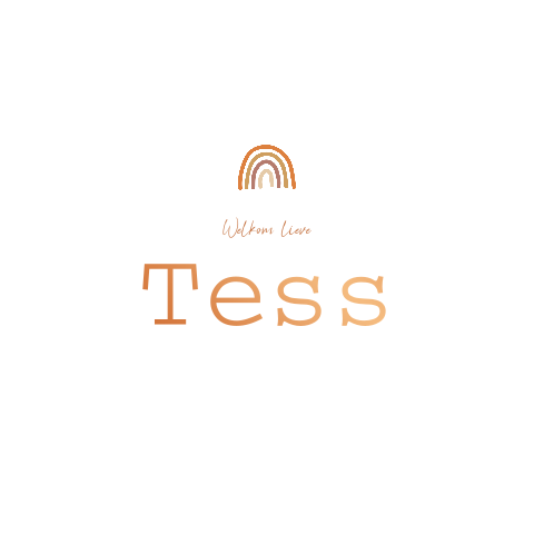 Geboortekaartje Meisje Wit Regenboog Koperfolie