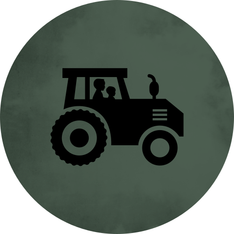 Sticker sluitzegel groen trekker jongetje