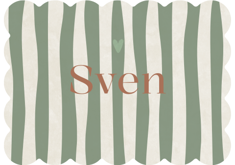 Geboortekaartje Jongen Cookie Streepjes