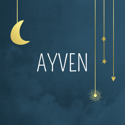 Geboortekaartje jongen donkerblauw Wolken Heelal