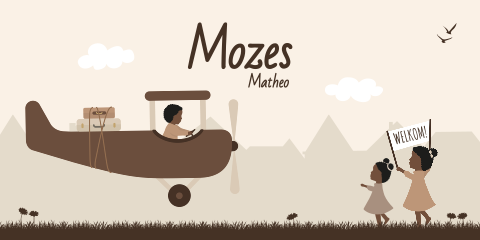 Adoptiekaartje Vliegtuig Afrika Welkom