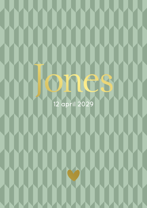 Geboortekaartje Jongen Chevron Patroon