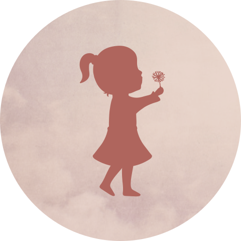 Sticker sluitzegel roze gewolkt meisje