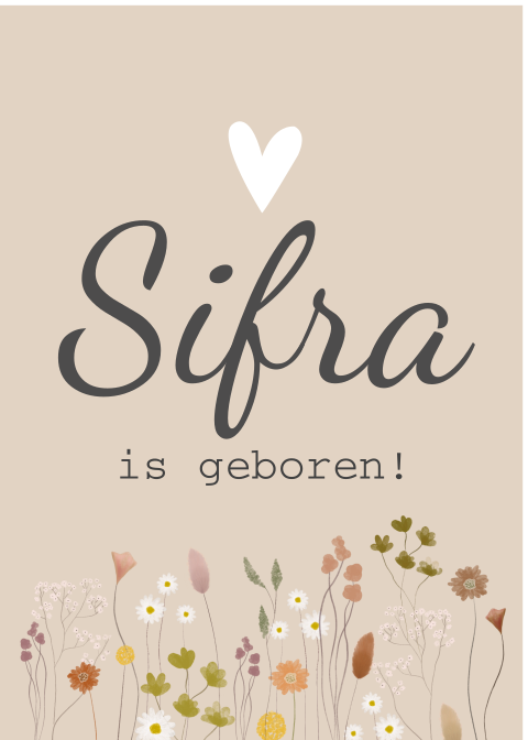 Geboortebord Sifra