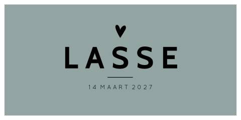 Geboortekaartje Stoer Grijs Blauw Witrand