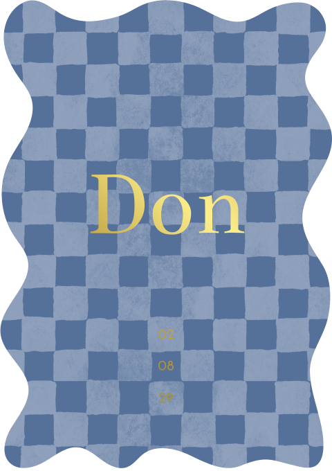 Geboortekaartje Jongen Blokjes Dampatroon