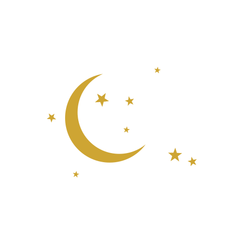 Sticker sluitzegel wit maantje sterretjes