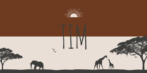 Geboortekaartje Jongen Safari Dieren Illustratie