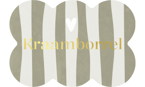 Label Kraamborrel Cookie Boogjes Streepjes