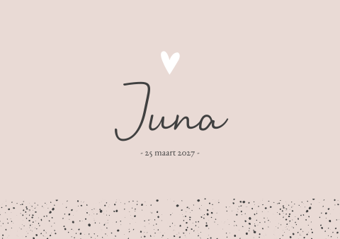 Geboortekaartje Meisje Lichtroze Stippen