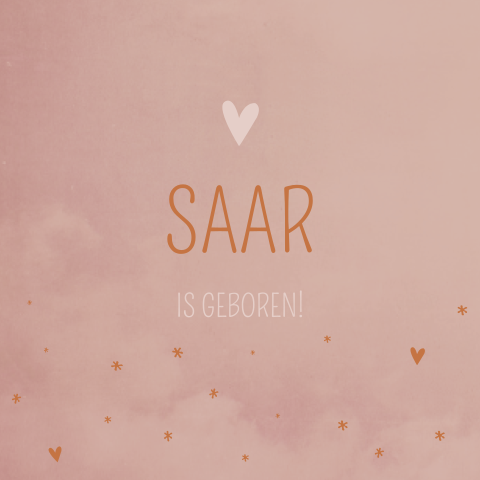 Geboortebord Tuin Saar