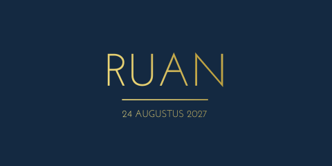 Geboortekaartje Jongen Ruan