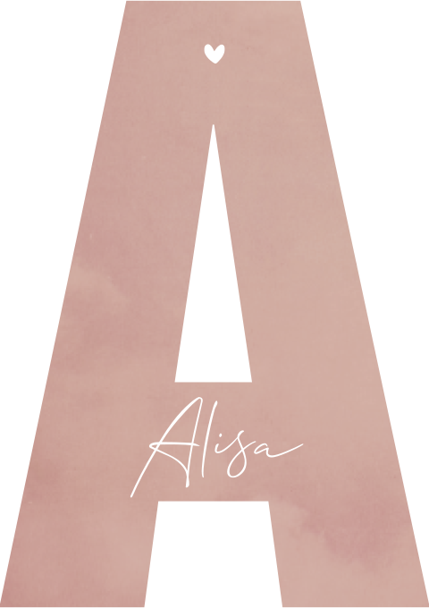 Geboortekaartje Letter Contourvorm A