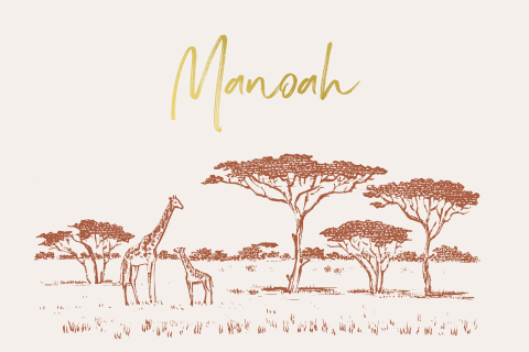 Geboortekaartje Afrika giraffe