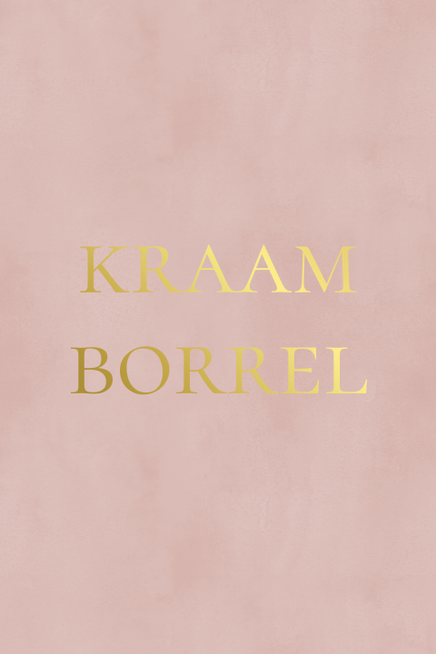 Kraamfeest kaartje watercolor roze