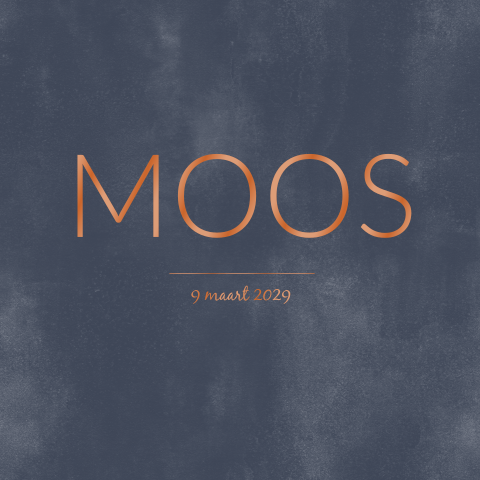 Watercolor jeans blauw geboortekaartje met spot uv