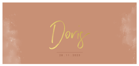 Panorama geboortekaartje nude