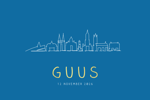 Geboortekaartje illustratie skyline Delft