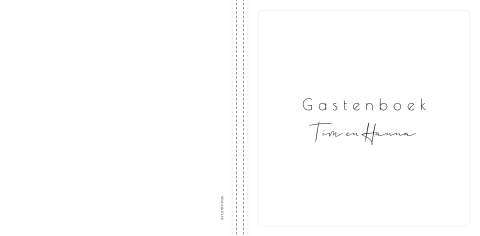 Gastenboek vierkant modern lijn