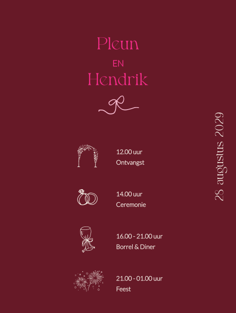 Bord dagplanning Pleun Hendrik