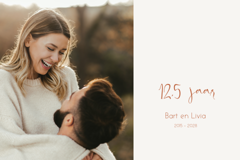 Uitnodiging 12,5 jaar getrouwd foto