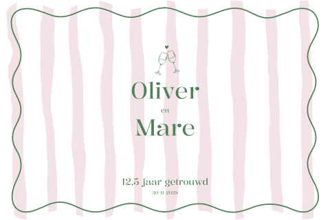 jubileumkaart - Olivier Mare 12,5 jaar getrouwd
