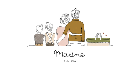 Geboortekaartje drie broers