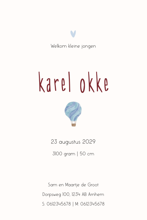 Kaart binnenkant