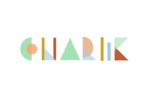 Abstract geboortekaartje geometrische letters jongen