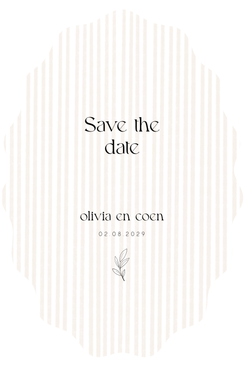 Save the date Olivia Coen