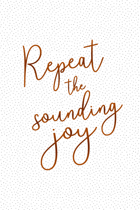 Kerstkaart Repeat the sounding joy