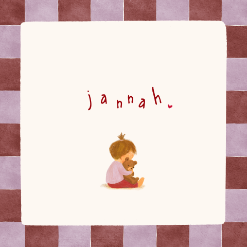 Geboortekaartje meisje met knuffelbeertje