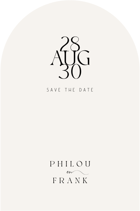 Save the Date thema black tie