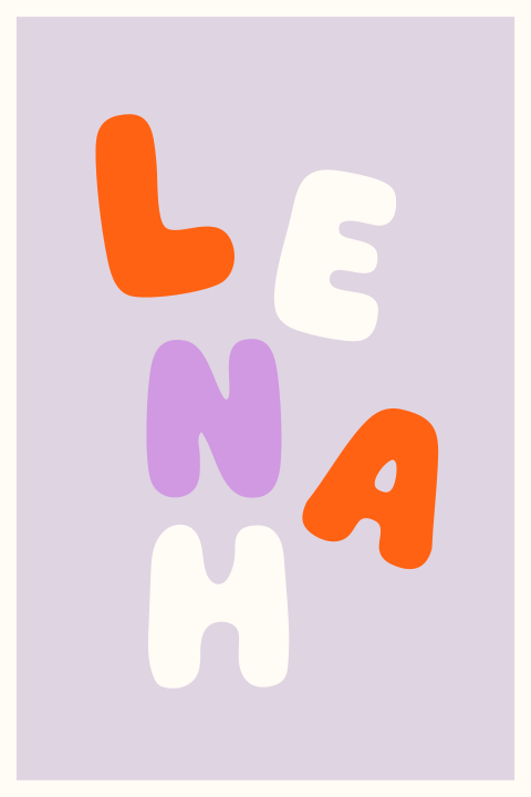 Geboortekaartje meisje vrolijke kleurrijke letters