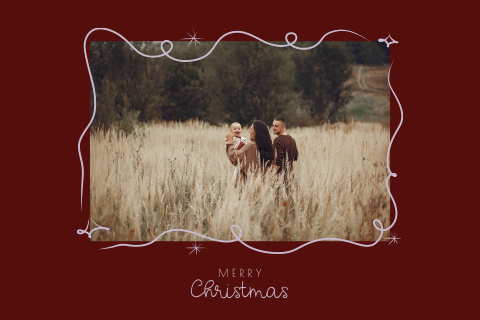 Kerstkaart eigen foto kerst kader