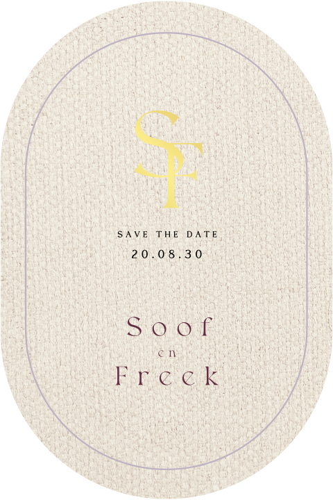 Save the Date ovaal summer chic thema