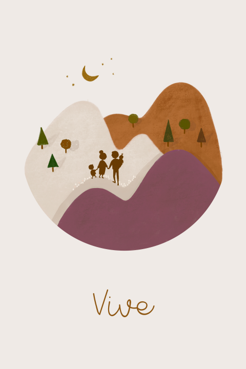 Geboortekaartje silhouette gezin grote broer baby zusje