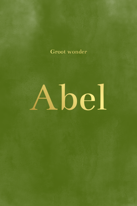 Watercolor mosgroen met goudfolie