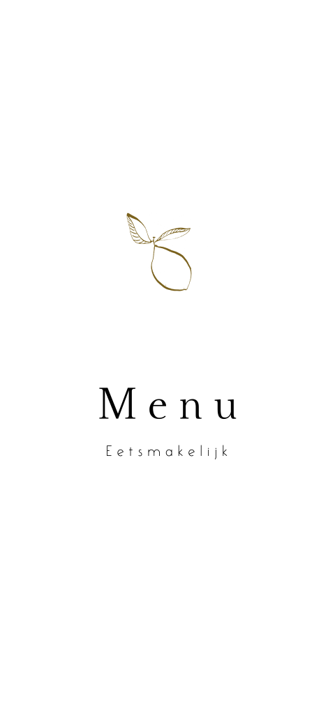 Menukaart mediterraans citroen lijntekening