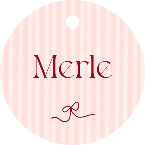 Doopsuiker label rond meisje kleurrijk roze rood