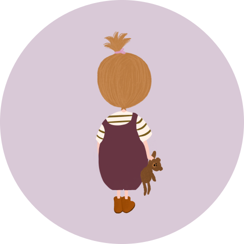 Geboorte sticker meisje tuinbroek knuffelbeer
